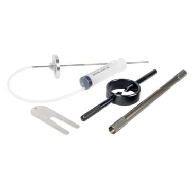 Imagem de Mqetly Kit de ferramentas para serviço de garfo de motocicleta, ferramenta de sangria da haste do amortecedor, mola do compressor, nível de óleo garfo