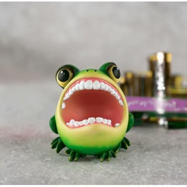 Imagem de Cinzeiro criativo de resina em forma de sapo de desenho animado, verde