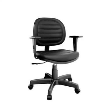 Imagem de Cadeira de Escritório Giratória Executiva com Costura e Braços Reguláveis