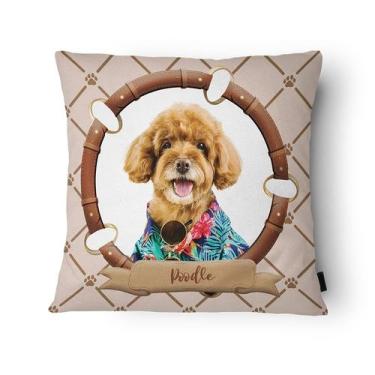 Imagem de Capa de Almofada Veludo 43x43cm Poodle - Tuti Gottô