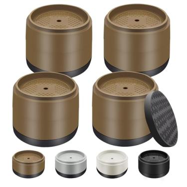 Imagem de Elevadores de cama para móveis, resistentes, 2,5 cm, 5 cm, 7,6 cm, 10 cm, elevadores de cama ajustáveis redondos para pernas de mesa, sofá, poltrona, geladeira, máquina de lavar (2,5 cm + 2,5 cm