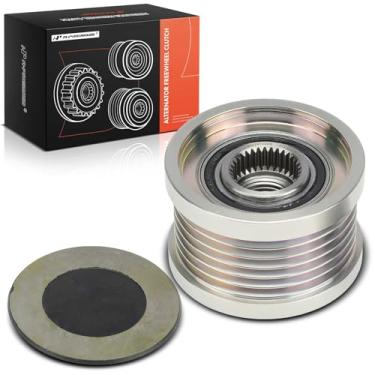 Imagem de A-Premium Polia de embreagem de roda livre do alternador compatível com Nissan Altima 2002-2004, Rogue 2008-2010, Sentra 2002-2003, 6 ranhuras no sentido horário