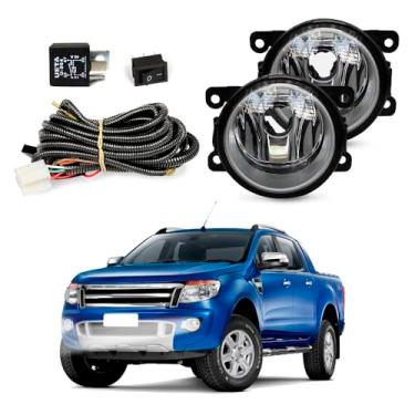 Imagem de Kit Farol de Milha para Ranger 2013 a 2022 Completo com Chicote Botão e Relê Auxiliar Neblina