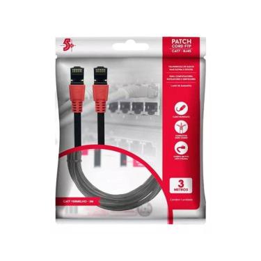 Imagem de Cabo De Rede Cat7 3M Vermelho Chipsce Novo
