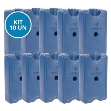 Imagem de Kit 10 Gelo Placa Gel Artificial Reutilizável Rígido 200ml - Gelotech