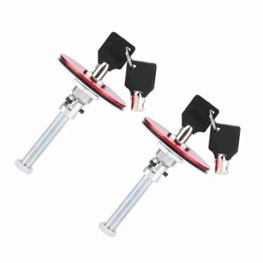 Imagem de lyrlody Capuz Definir Fixação Segura, Pino Universal de Chave de Trava do Motor de Alumínio de Alumínio, Trava Anti roubo para Carros, Fácil de Usar e Armazenar, Aplicação Versátil Com (Vermelho)