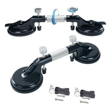 Imagem de 2 peças de ventosa ajustável de 15 cm de espessura para montagem de costura de granito para pedra mármore laje de vidro que une e nivela, ferramenta profissional de instalação de bancada