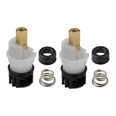 Imagem de RP25513 Kit de substituição de conjunto de haste de torneira com assentos e molas RP4993 – Compatível com a maioria das torneiras de lavatório, central e difundida de 2 alças (pacote com 2)