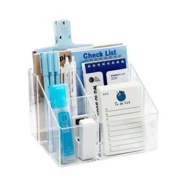 Imagem de Organizador De Maquiagem Acrílico Com 7 Compartimentos Caixa De Exibiç