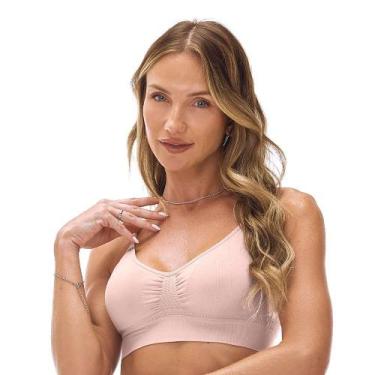 Imagem de Sutiã com Bojo Removível sem Costura Fecho nas costas Blush Zee Rucci,