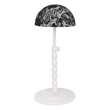 Imagem de Kokiya Suporte para cabeça de peruca, suporte para armazenamento, viagem, mesa, cabeça de manequim para estilizar, secar cabelo, exibição, salão de beleza e, Preto