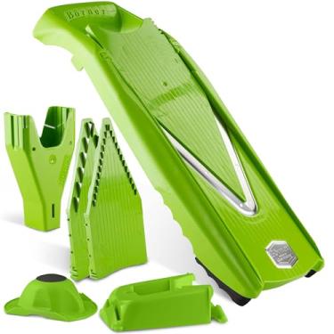 Imagem de Börner Reston Lloyd Mandoline Slicer V5 (conjunto profissional) • Cortador em V com 10 estilos de corte e suporte seguro para alimentos • Fatiador de cozinha ajustável para legumes e frutas • Cor