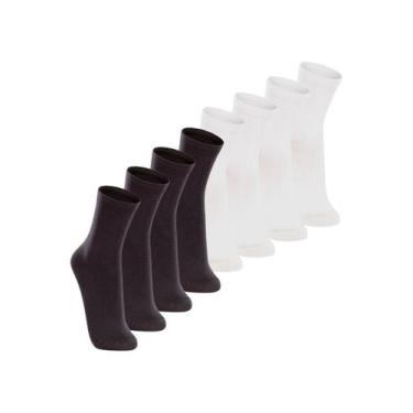 Imagem de Kit com 8 Pares de Meias Cano Longo Lupo 4575-088 Colorido, Preto