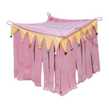 Imagem de predolo Pet Corner Hideout Pequeno Animal Hideout e Playground Removível Pequenos Animais Casa Animais de Estimação para Rato Gato Hamster, Rosa, M