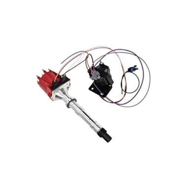 Imagem de A-Team Performance - Distribuidor de ignição eletrônica EST Marine e kit de atualização de bobina - Compatível com Mercruiser Chevy Volvo Penta OMC Indmar 807964A1 V6 4.3L tampa vermelha - Versão econômica de combustível