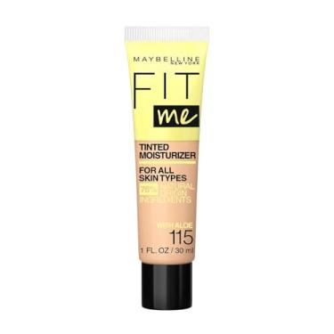Imagem de Maybelline Fit Me Tinted Moisturizer, Fresh Feel, Natural Coverage, 12H Hydration, Evens Skin Tone, Conceals Imperfections, for All Skin Tones and Skin Types, 115, 1 fl. oz.