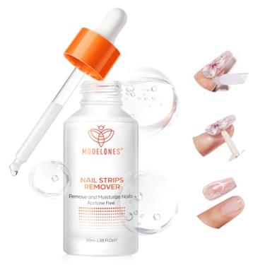Imagem de modelones Removedor De Esmalte Modelones Sem Acetona, Fácil Remoção Para Tiras De Unha E Unhas Postiças, Removedor De Cola De Unha, Soro De Fórmula Natural Para Hidratação E Cuidado Das Unhas, Não T