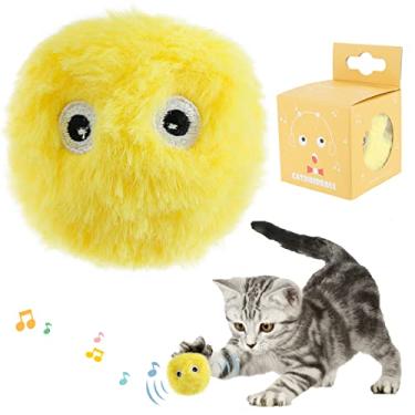 Imagem de Bolas de brinquedo fofas de pelúcia para gatos com 3 sons realistas de animal chilrear sapo, críquete, pássaro, gatinho, brinquedos recarregáveis, para uso interno, gato, cachorro, gatinho, filhote