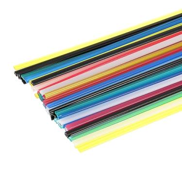 Imagem de HARFINGTON 1 conjunto (60 peças) de hastes de solda de plástico de 25,4 cm tiras de solda PP para para-choques de carro, caiaque, reparo diário, para-choques de plástico, multicoloridos