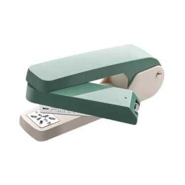 Imagem de YWMJZEU Decoração de Mesa Giratória com Capacidade para 50 Folhas, Ferramenta de Grampeamento Ergonômica Leve E Portátil para Escritório, Mesa para Universida, Verde, Tamanho real