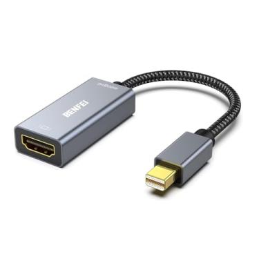 Imagem de Adaptador Mini DisplayPort (Thunderbolt) Para HDMI 4K 60Hz, Plug And Play, Compatível Com MacBook, Surface, Monitor, TV E Projetor, Áudio E Vídeo Digital, Alumínio Cinza, 000287grey