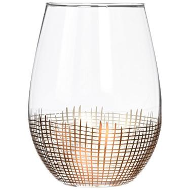 Imagem de Fitz and Floyd Taças de vinho Annalise, 9,5 cm x 9,5 cm x 12,4 cm, cobre