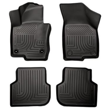 Imagem de Husky Liners | Série Weatherbeater | Forros de piso dianteiro e 2º assento - Preto | 98831 | Serve para Volkswagen Jetta Sedan 2011-2018, 4 peças