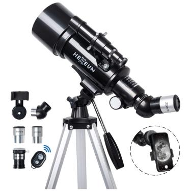 Imagem de Telescópio 70mm de Abertura e 500mm – Refrator Astronômico para Crianças e Adultos, Montagem AZ, Ótica Multi-Revestida, Adaptador para