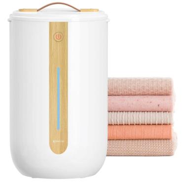 Imagem de Aquecedor de Toalhas Keenray para Banheiro, com Barra de Progresso, Suporte para Disco Aromático, Alça de Couro e Desligamento Automático.