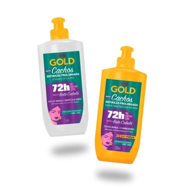 Imagem de Kit Cabelos Cacheador Niely Gold Creme de Pentear e Ativador de Cachos 250ml Cada