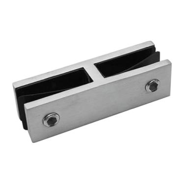 Imagem de Fenteer Suporte de prateleira de vidro para parede, multiuso, de aço inoxidável, resistente, para escada de jardim, quarto e banheiro, Prata, 180 Graus