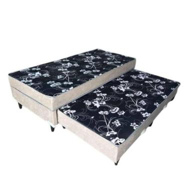 Imagem de Bicama Solteiro Colchão Conjugado C/ Cama Auxiliar 5cm - RR COLCHOES