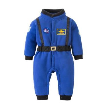 Imagem de Traje de bebê astronauta LXKIKMM Space Suit, macacão azul