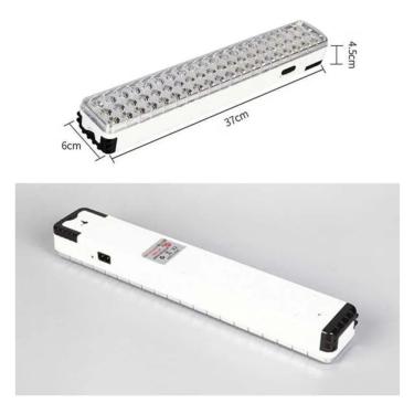 Imagem de Luz de emergência Lâmpada portátil 60W recarregável 1380lm