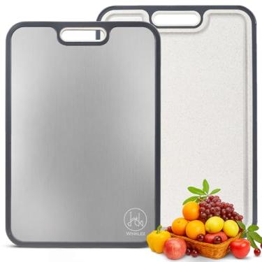 Imagem de Tábua de corte de titânio para cozinha, tábua de corte dupla face