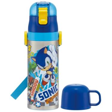 Imagem de Skater SKDC4-A Garrafa de água infantil de aço inoxidável, bebida direta bidirecional, 470 ml, copo de bebida, 430 ml, tipo leve, para crianças, isolamento térmico, frio, esportes