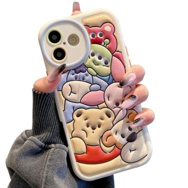 Imagem de NATEROSO Capa fofa compatível com iPhone 17, capa de telefone Kawaii, couro TPU, zoológico, capa protetora de borracha macia à prova de choque para iPhone 17 para mulheres e meninas