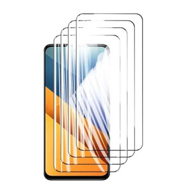 Imagem de Protetor de tela para Xiaomi Poco M6 4G, 4 unidades, vidro temperado, cristal de alumínio, antirriscos, compatível com impressão digital de 6,79" (preto)