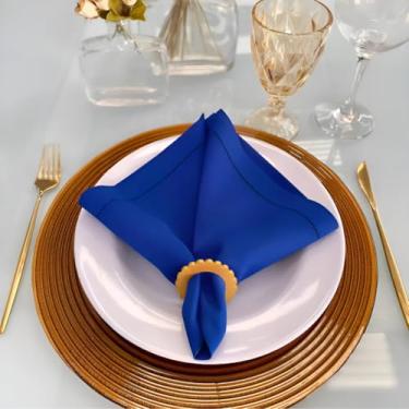 Imagem de Kit Guardanapo De Tecido Para Mesa Posta Ponto Ajour (4, Royal)