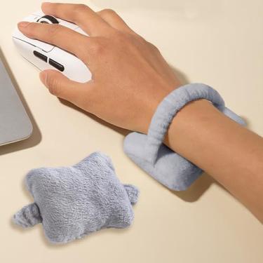 Imagem de Almofada ergonômica portátil para descanso de pulso para teclado e computador (cinza)