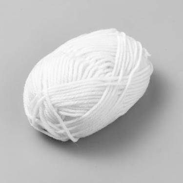 Imagem de Fio de fibra acrílica de 25 g/novelo de 2 mm para tricô, crochê, fio grosso de lã branca para crochê, cachecóis, cobertor, suprimentos de artesanato, cerca de 45 m