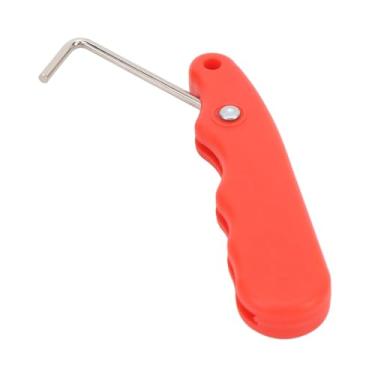 Imagem de Aperto de renda para skate, aço inoxidável e plástico, design curvado, puxador de cadarço dobrável para patinação