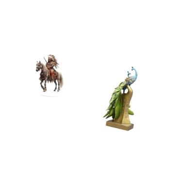 Imagem de Vaveren Escultura de Animal de Pavão em Acrílico, Peça Central de Mesa, Decoração à Prova D'água para Casa, Enfeite de Mesa, Estatueta com Base para