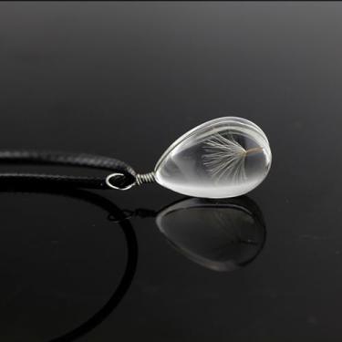 Imagem de Colar de dente-de-leão para mulheres, amantes de flores, joias de dente-de-leão, faça um desejo para mulheres, One Size, Vidro, Sem Pedra Preciosa