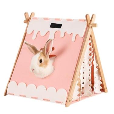 Imagem de Copfeu Esconderijo de coelhos, casas e habitats de animais pequenos, gaiolas de barraca para porquinhos-da-índia para porquinhos-da-índia, hamster, ratos, coelhos e outros animais pequenos, acessórios