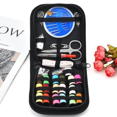 Imagem de Kit de costura de 67 peças com linha, agulhas, tesouras, suprimentos de costura portátil para viagem e casa, kit de reparo DIY para iniciantes