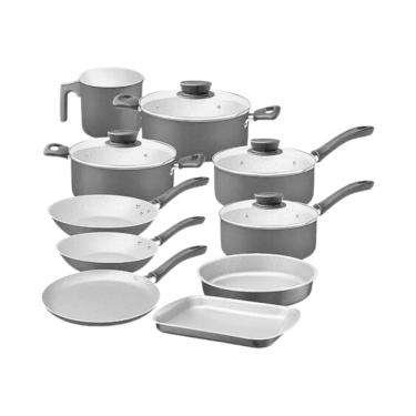 Imagem de Jogo De Panelas Linz 10Pçs Preto Antiaderente Tramontina