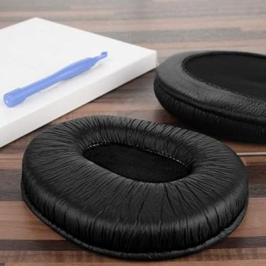 Imagem de Almofadas de substituição para fones de ouvido MDR-Z600, Z900, V600, V900, V900HD, 7509, 7509HD, almofadas de fone de ouvido, peças de reparo de capas de fones de ouvido (preto)