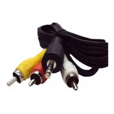 Imagem de Cabo Áudio Auxiliar P2 3Rca Para Dvd Celular P2 Tv De Tubo