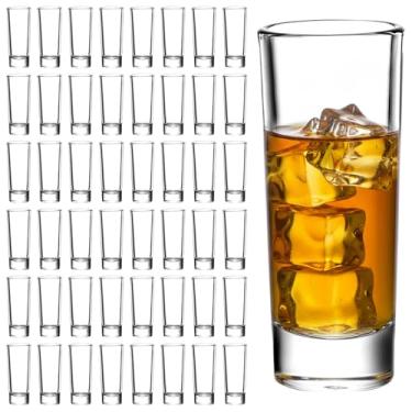 Imagem de SUN GKOTTA Pacote com 48 copos de shot de 59 g de altura, copos de vidro com base pesada, copos transparentes para tequila, vodca, uísque, limoncello, bar, casamento e festa